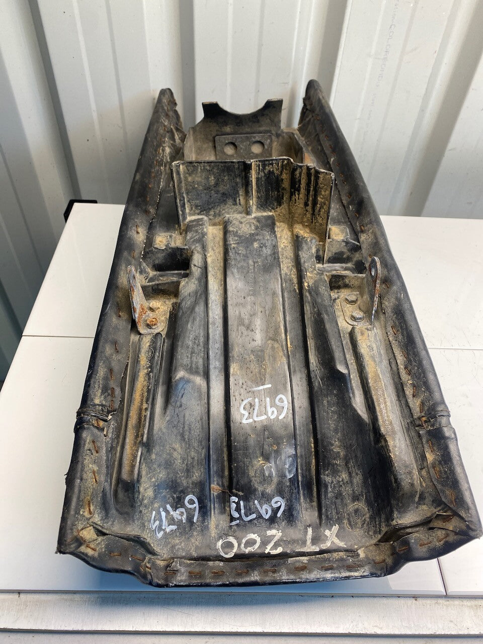 Yamaha XT200 1983 Seat 15A-24770-00 - Modified to Suit QLD Single Seat Rego
