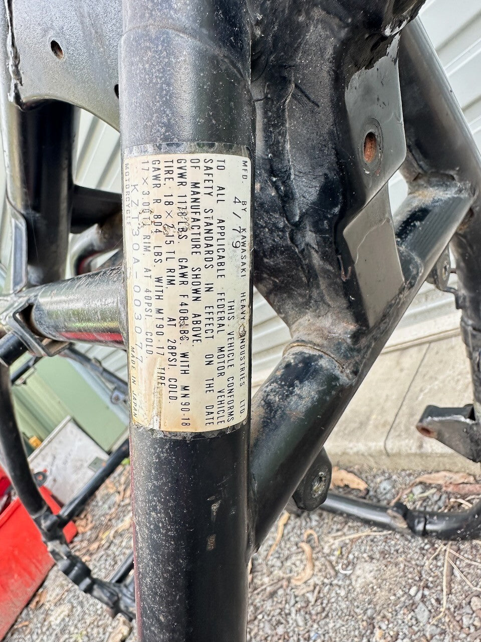 Kawasaki Z1300 KZ1300 1979 Frame