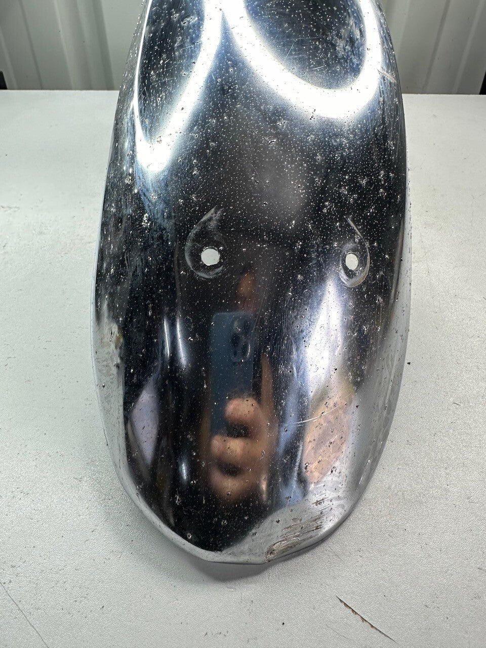 Vintage Japanese Motorcycle Front Mudguard (Possible Kawasaki)