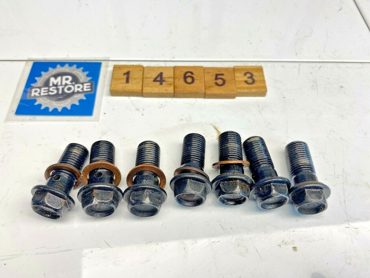 Kawasaki Motorcycle Many Models Oil Cooler Line Hose Bolts x 7 - 92001-1930