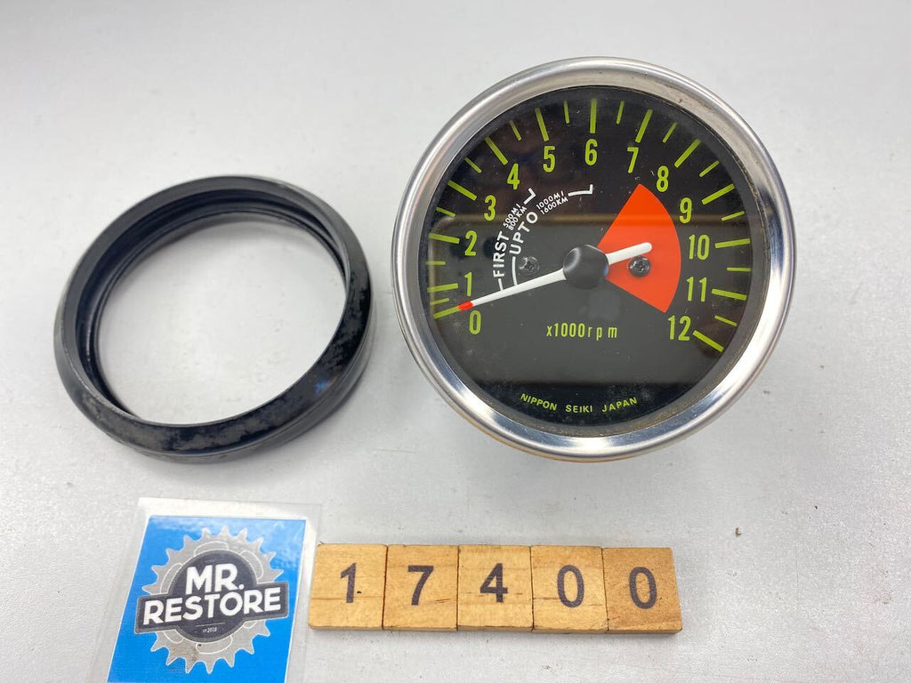 Kawasaki Triple H Vintage Classic Tachometer in VGC - Tested