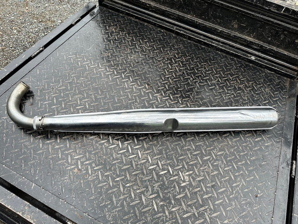 Suzuki GT250 L/H Exhaust Pipe Silencer Muffler & Baffle