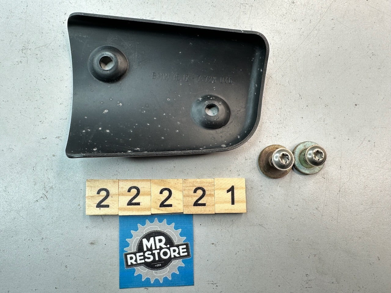 BMW G650GS 2010-15 Middle Left Exhaust Muffler Cover Guard & Screws 18127728046