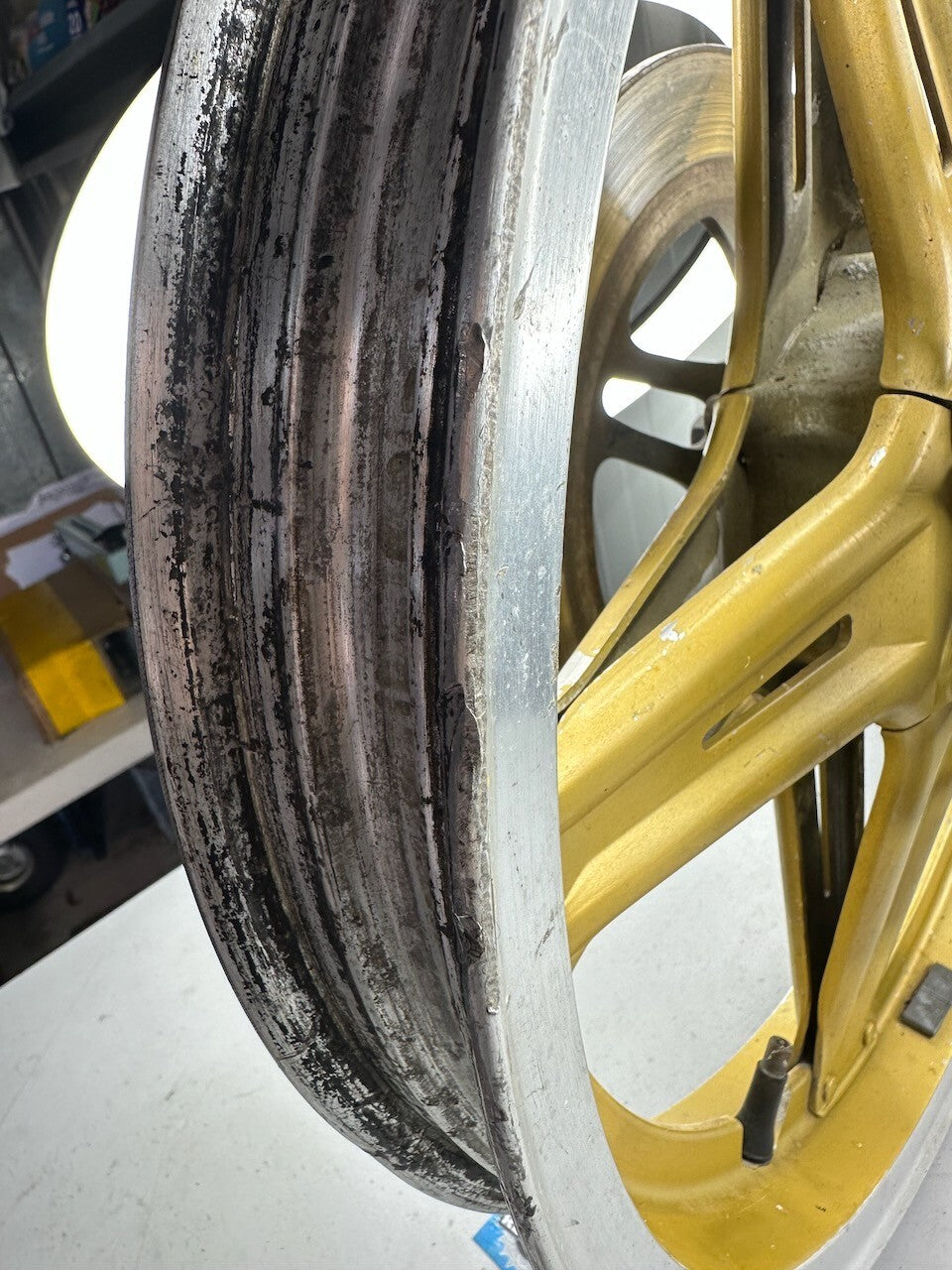 Honda Vintage Gold Comstar Wheel & Discs 19 x 2.15 (Dated November 79)