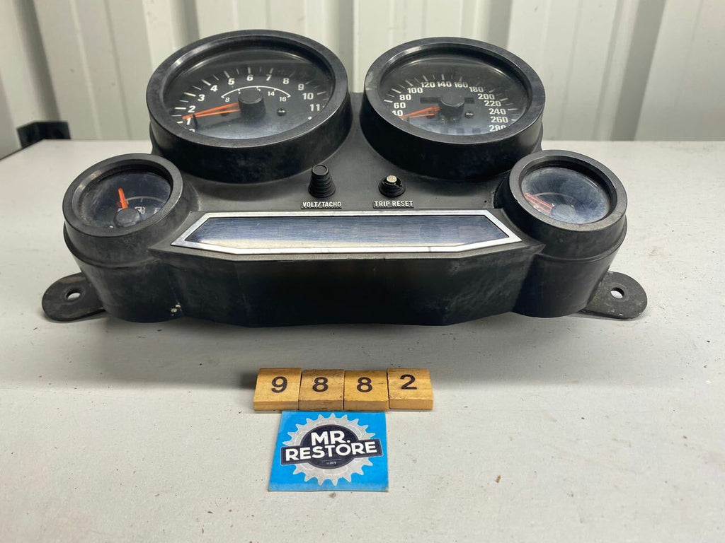 Kawasaki GPZ1000 RX Dash Speedo Tachometer Fuel Temp Bracket & Wire Loom