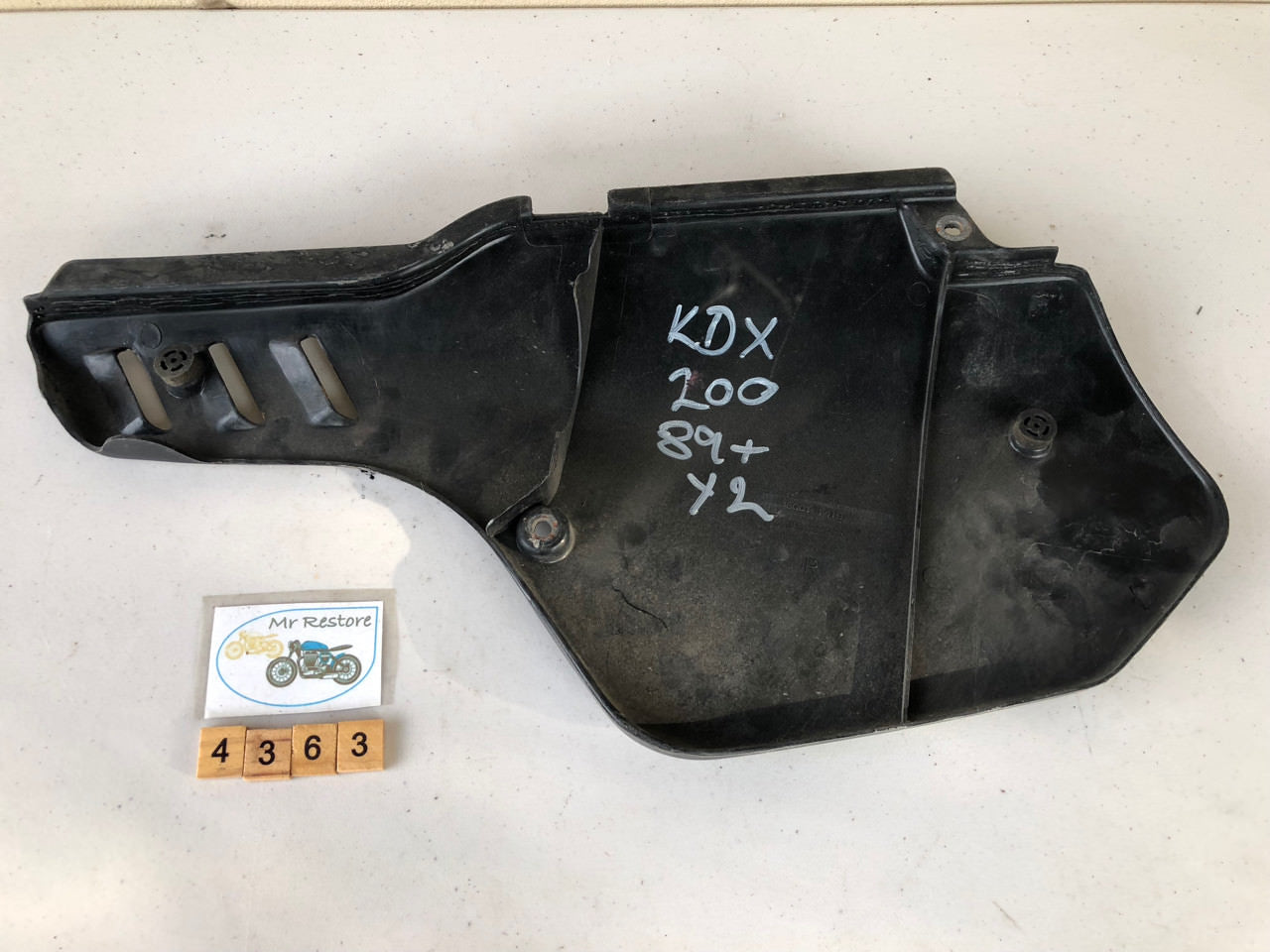 Kawasaki KDX200 1989-83 Side Panel 36001-1419 R/H Genuine OEM VMX Classic