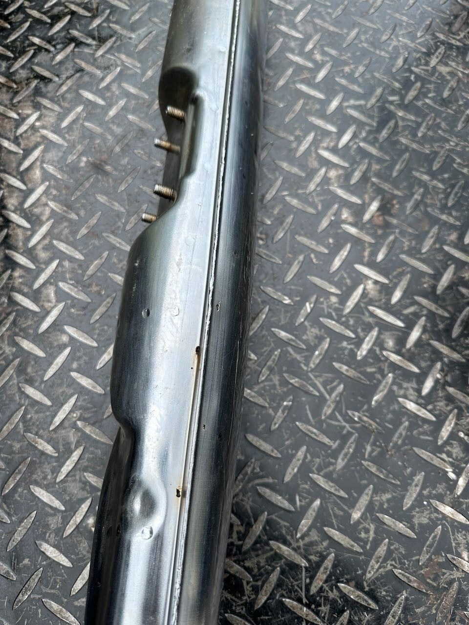Suzuki GT250 R/H Exhaust Pipe Silencer Muffler & Baffle