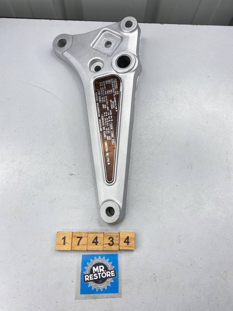 Honda CB250RS Right Hand Foot Rest Bracket - Vapour Blasted
