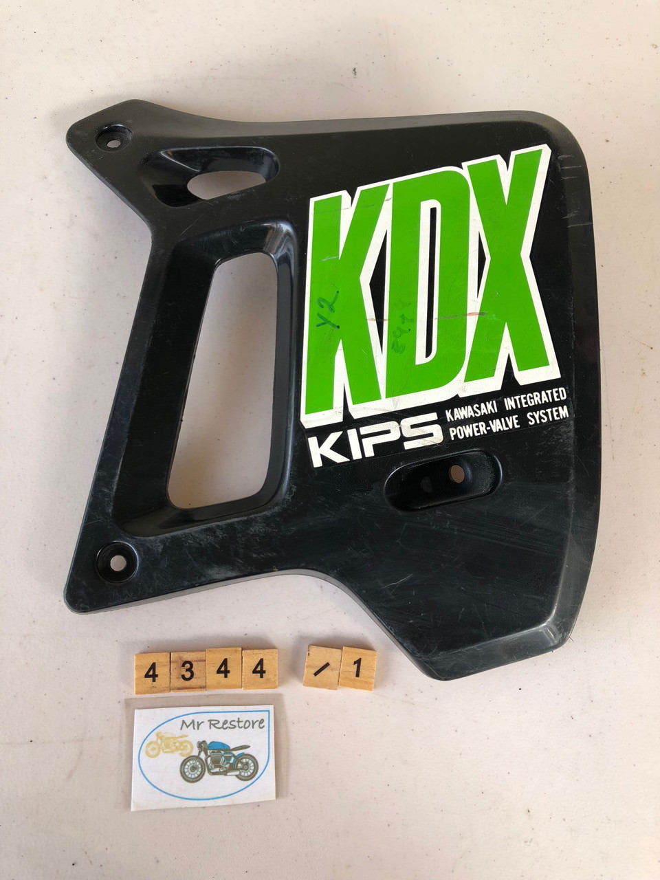 Kawasaki KDX200 1989-83 Side Panel (2 available) 49089-1090 Genuine OEM VMX
