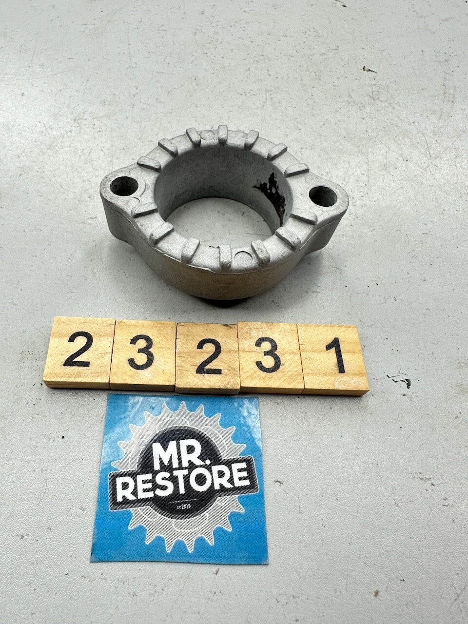 Kawasaki S1 S2 MACH I MACH II KH250 '76' OEM Alloy Exhaust Ring Nut Flange Joint