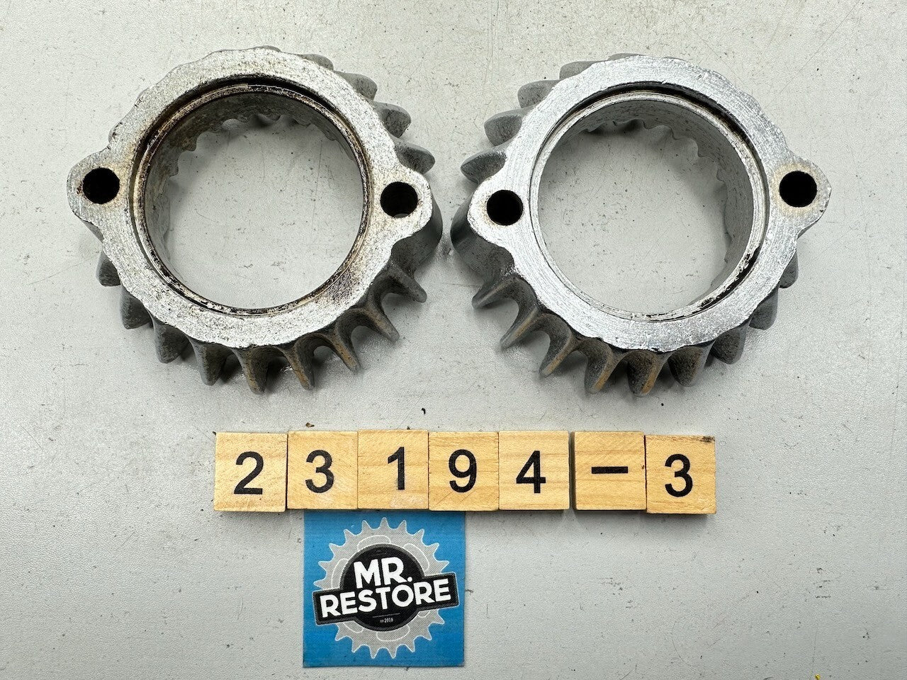 Honda CB500T CB450 CL450 OEM Pair Exhaust Ring Nut Flange Joint Clamps