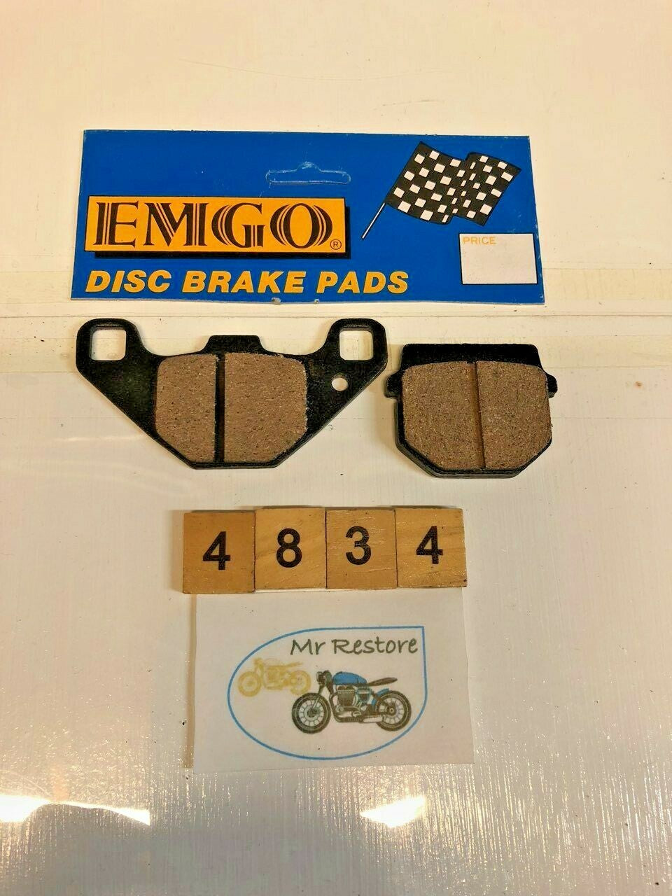 Kawasaki KX125 KX250 KX80 KMX125 AR50 EMGO Brake Pads - see photo for years