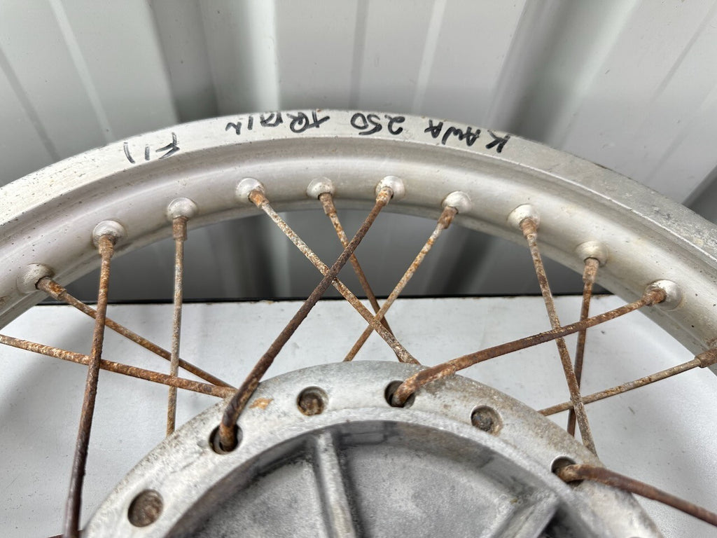Kawasaki Vintage Motorcycle Dirt Rear Wheel (K250 F-II ?) OEM D.I.D 18x1.85