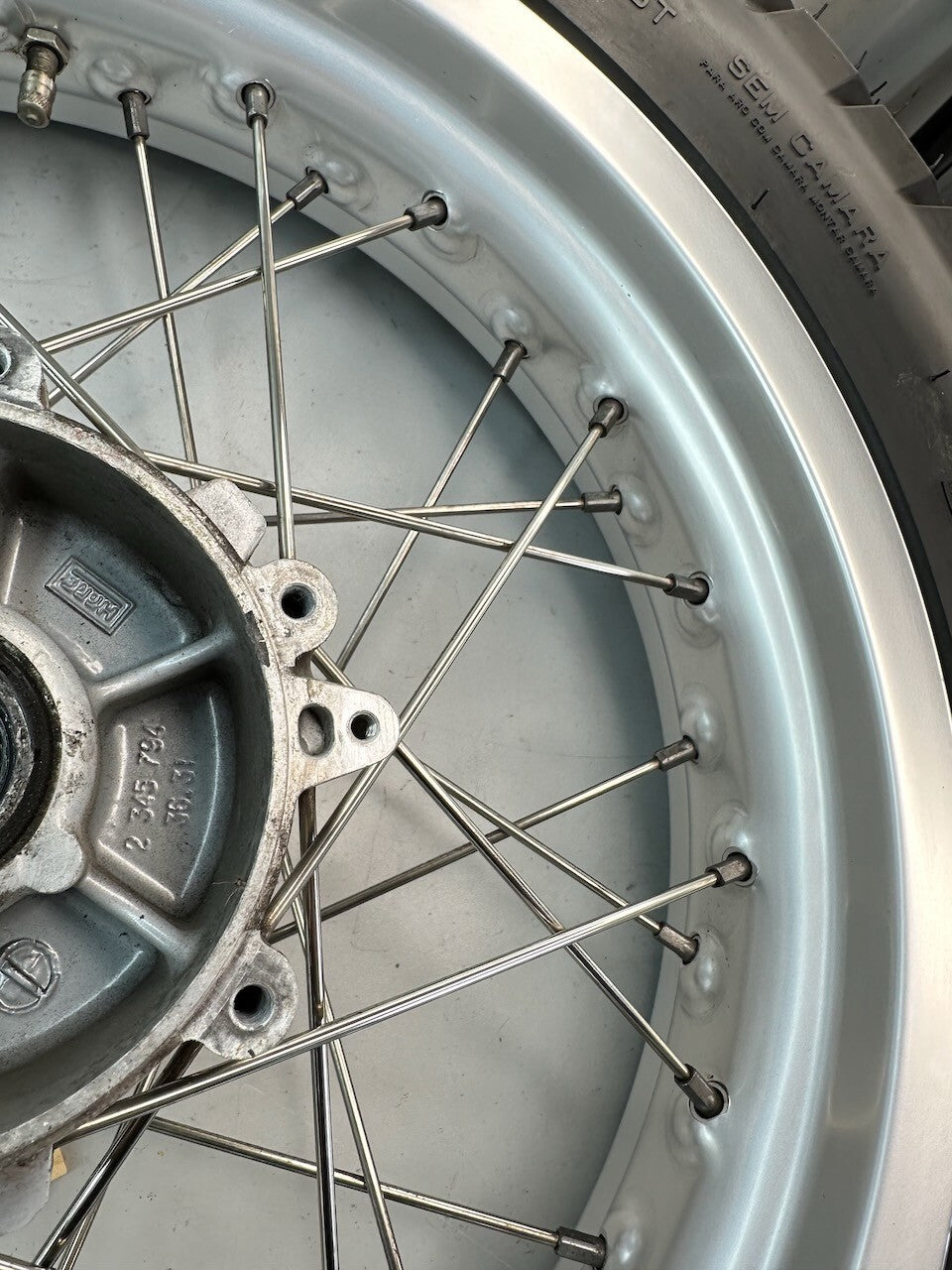 BMW G650GS 2010-15 17" OEM Spoked Rear Wheel & New Pirelli Tyre
