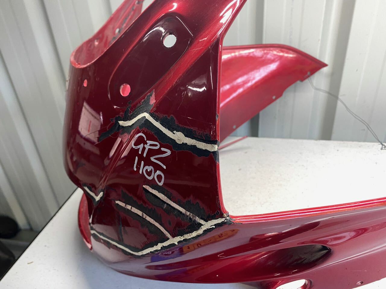 Kawasaki GPZ1100 Front Nose Cone Headlight Surround Fairing OEM 55028-1334