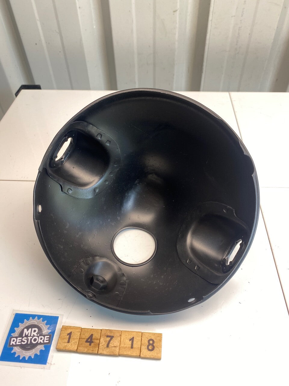 Kawasaki Z750 KZ750 Steel Headlight Bowl OEM Stanley - Repainted (190mm across)