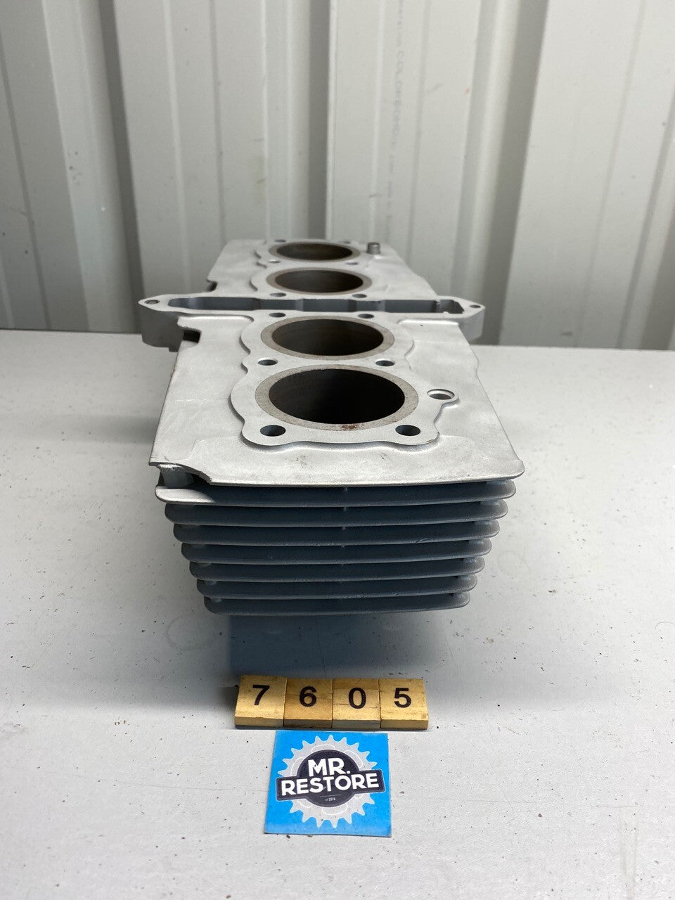 Honda CBX550 Cylinder Block Barrels on Original 59.2mm Bore (blasted)