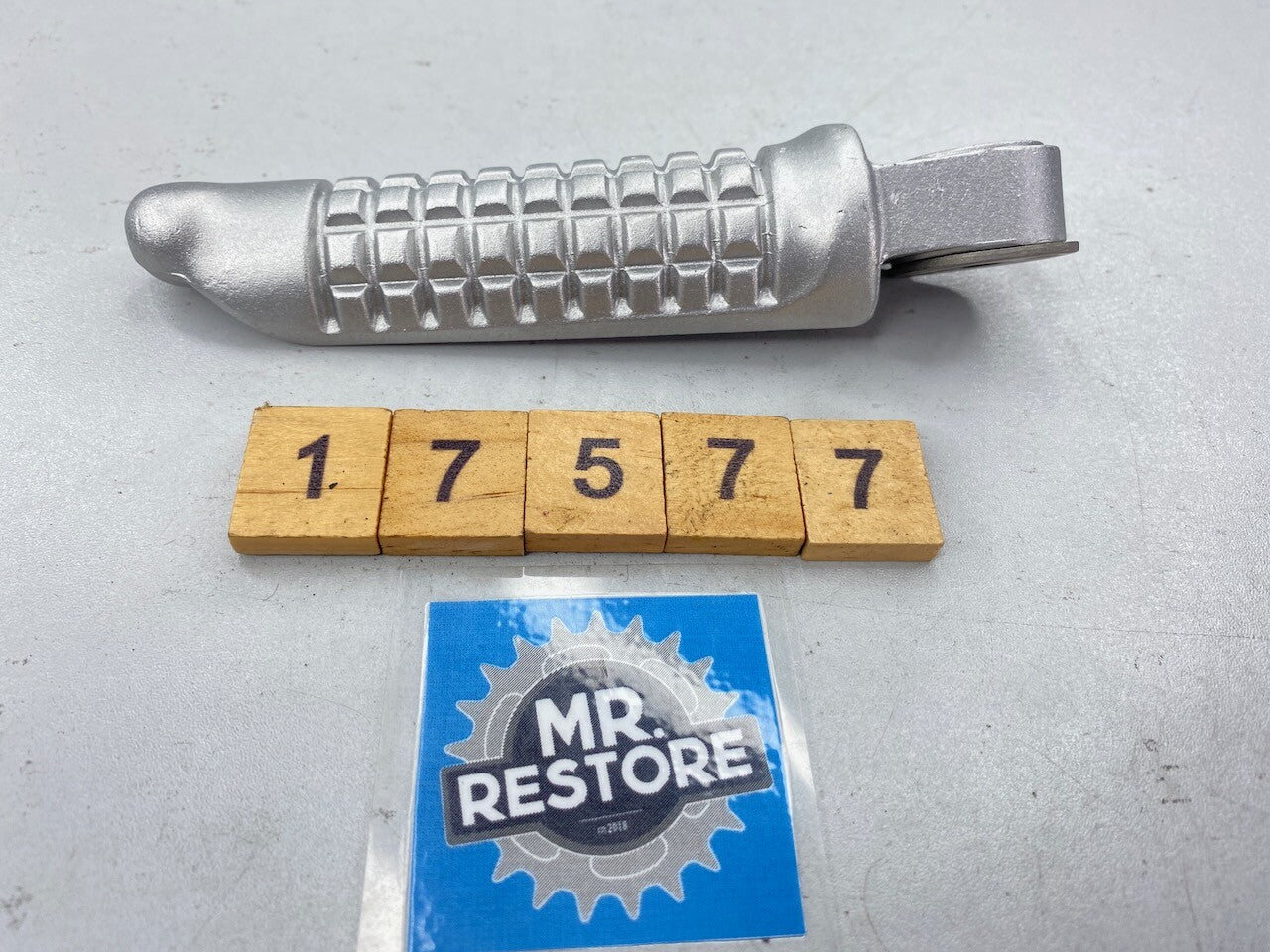 Suzuki RG500 RG400 OEM L/H Riders Footrest Peg - Vapour Blasted - 43502-04A00