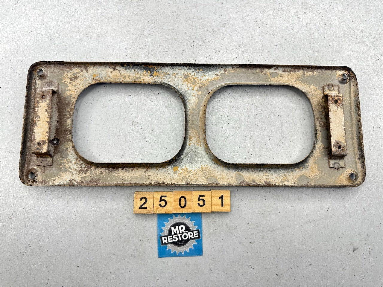 Suzuki LJ50 Dashboard Meters Front Metal Bezel Plate (Bead Blasted)