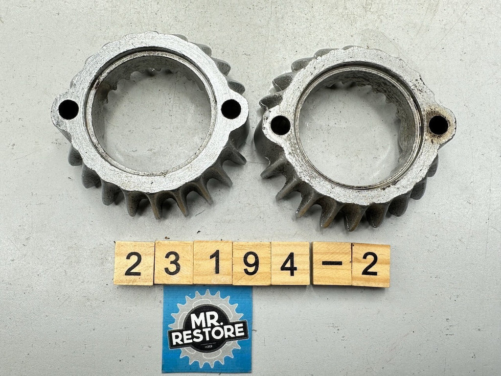 Honda CB500T CB450 CL450 OEM Pair Exhaust Ring Nut Flange Joint Clamps