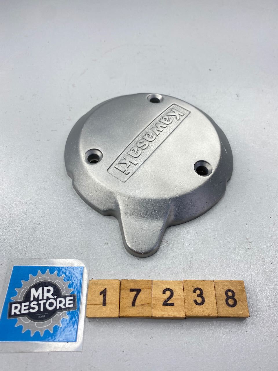 Kawasaki Z250A Left Engine Crank Case Alternator Cover - Vapour Blasted