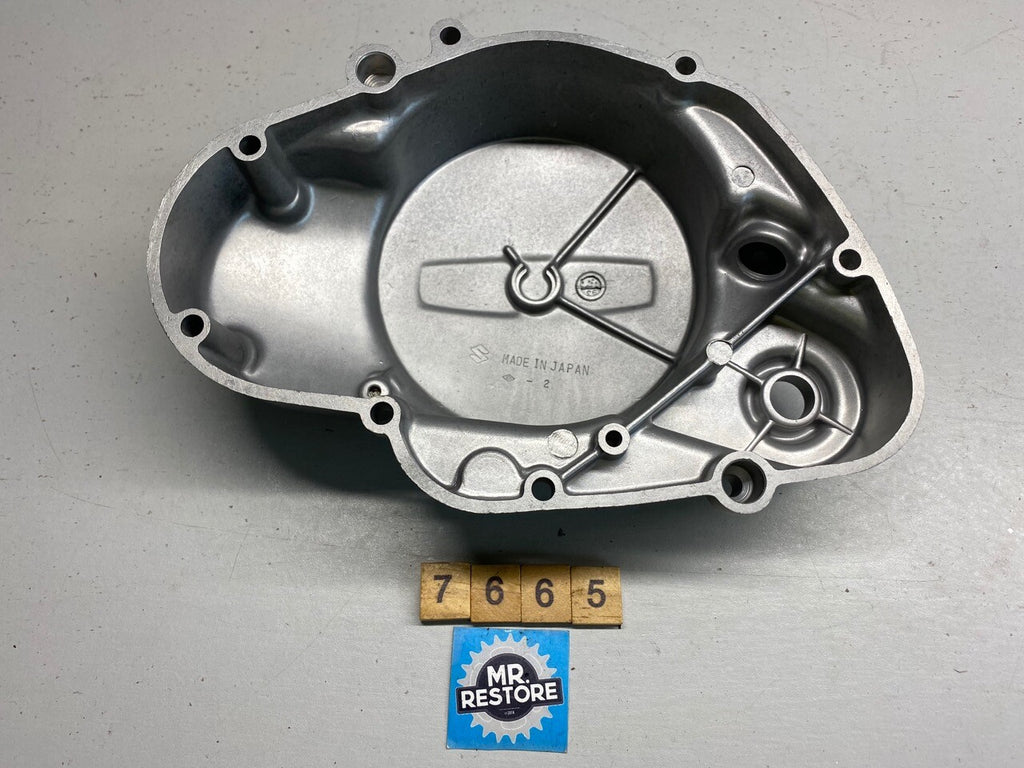 Suzuki TS125 Early 70s Clutch Side Cover - Vapour Blasted