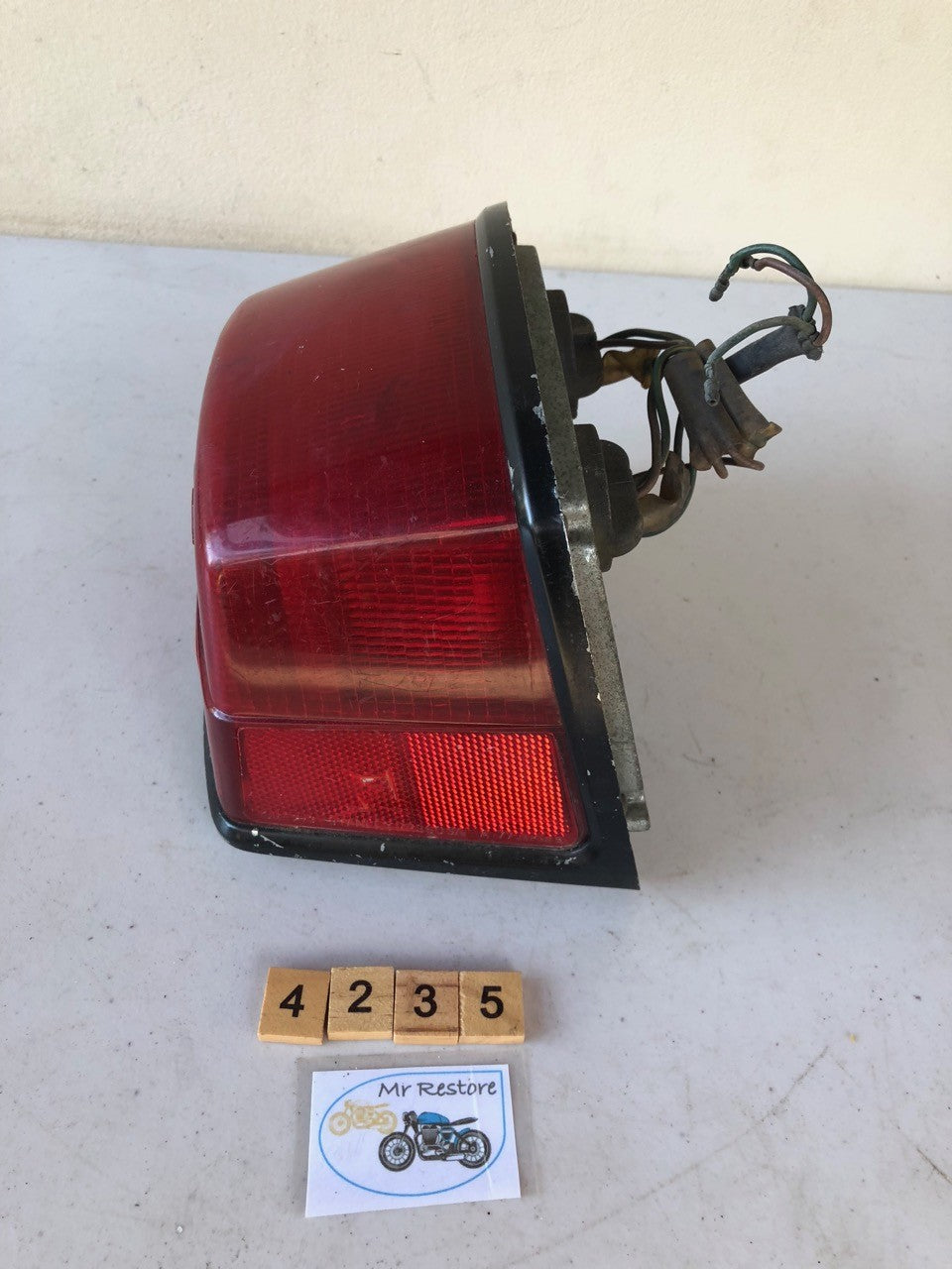 Honda CX500 Rear light assy and loom. Original Lens