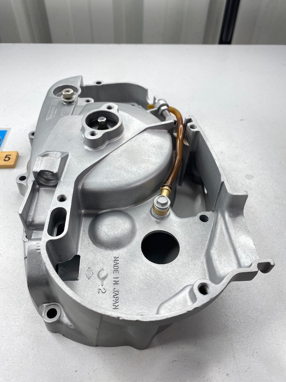 Kawasaki KM100 Right Hand Engine Crankcase Side Cover - Vapour Blasted
