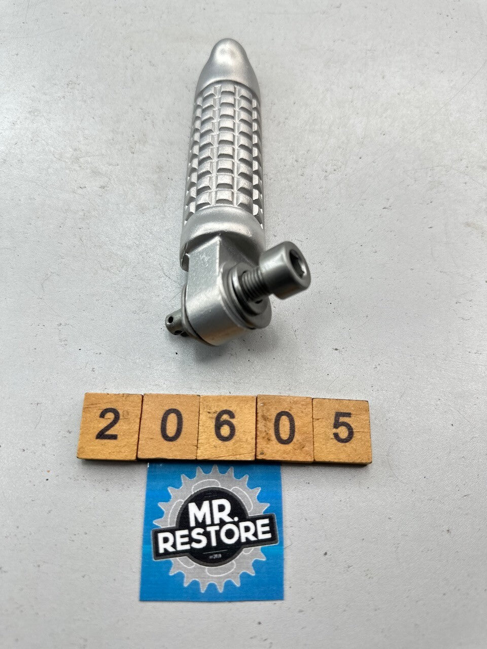 Suzuki RG500 RG400 OEM L/H Riders Footrest Peg - Vapour Blasted - 43502-04A00
