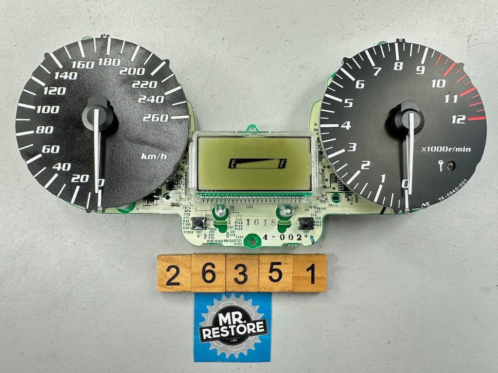 Yamaha XJR1300 KMH Meters Dash Speedometer Tachometer Fuel Gauge Assy. (tested)