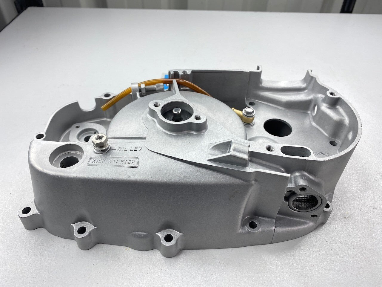 Kawasaki KM100 Right Hand Engine Crankcase Side Cover - Vapour Blasted