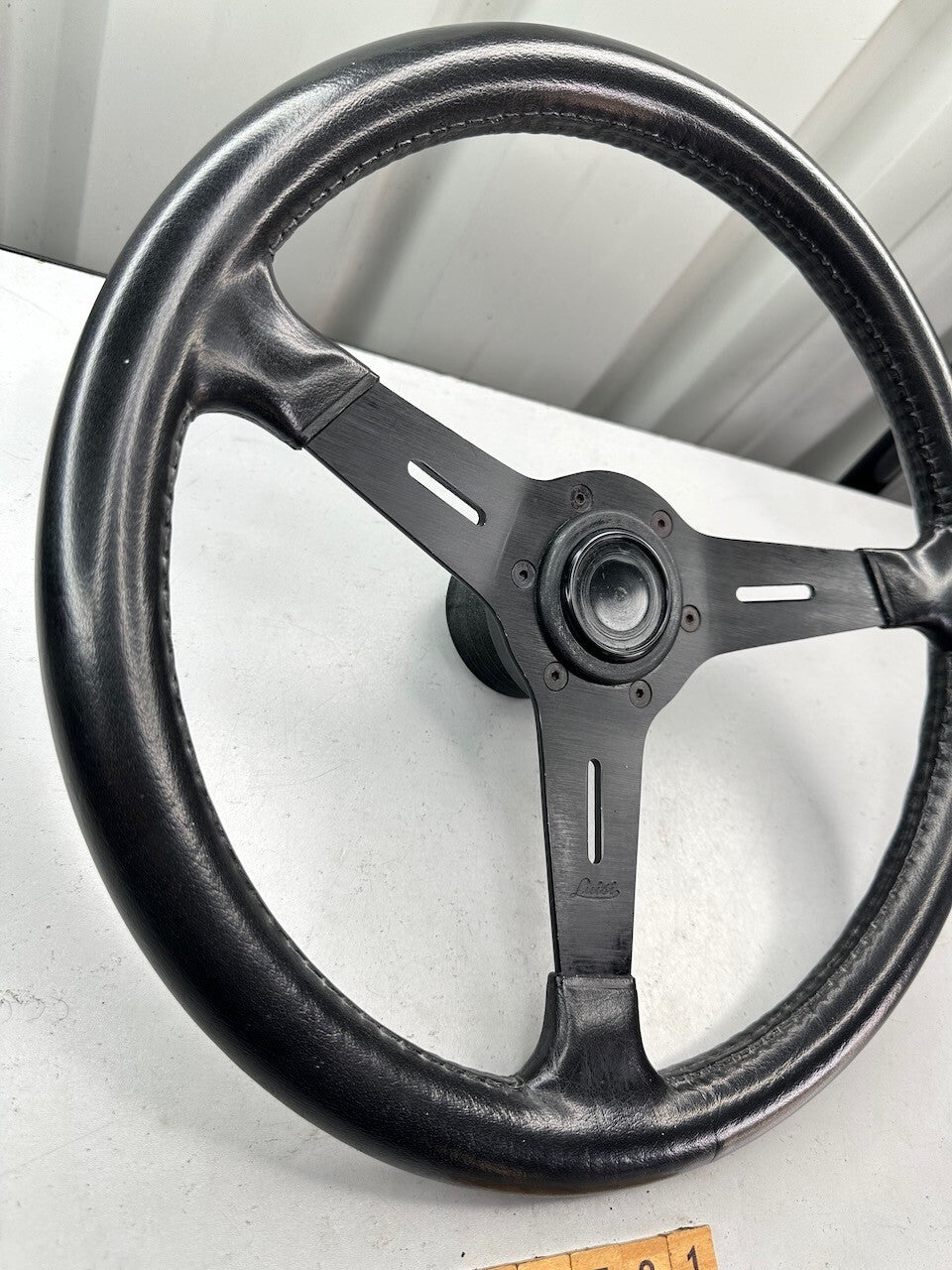 Luisi 3 Spoke 380mm Black Leather Steering Wheel & 20mm Boss