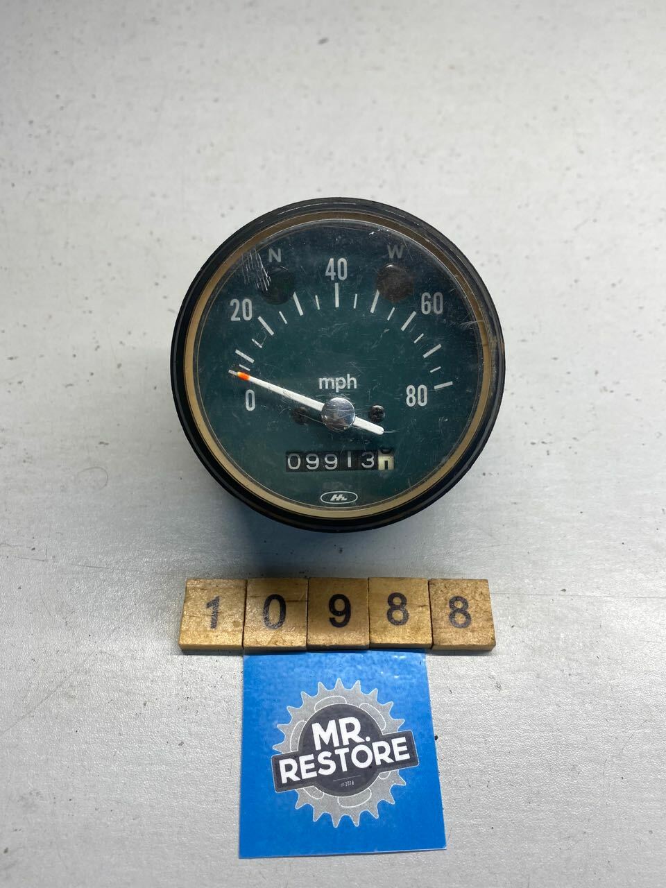 Japanese Vintage Classic Speedometer MPH Tested & Working (showing 9913 miles)