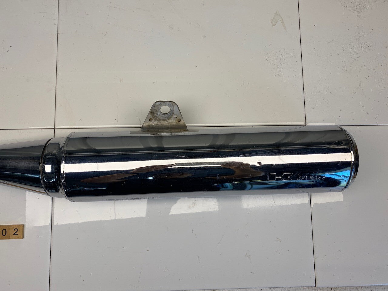 Kawasaki GPX250 L/H Exhaust Pipe Muffler - Chrome