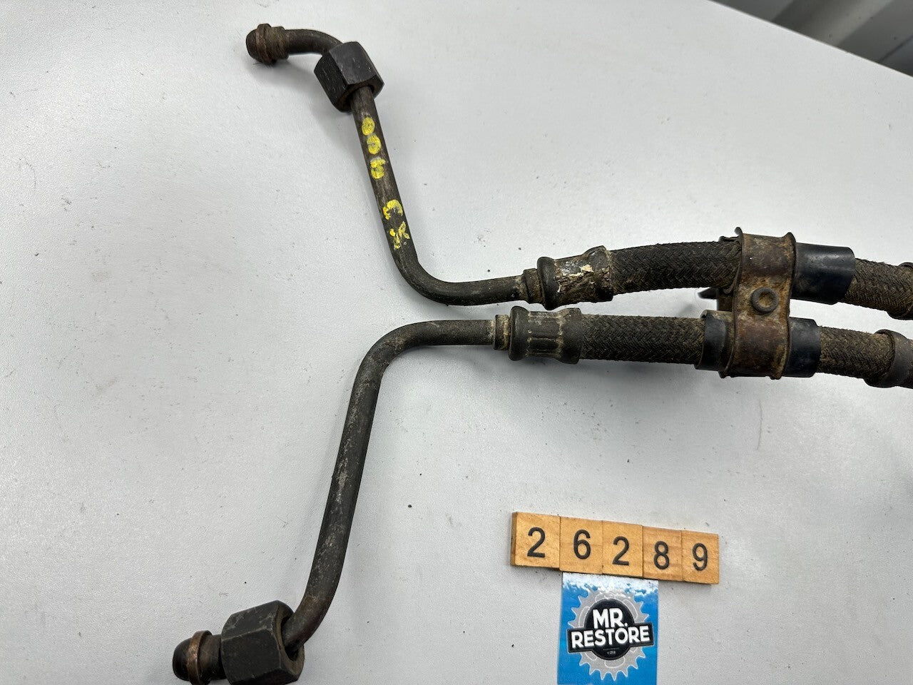 Yamaha XJ900 '83-90's' Oil Cooler Hose Line Pipes & Clamp (Pair)
