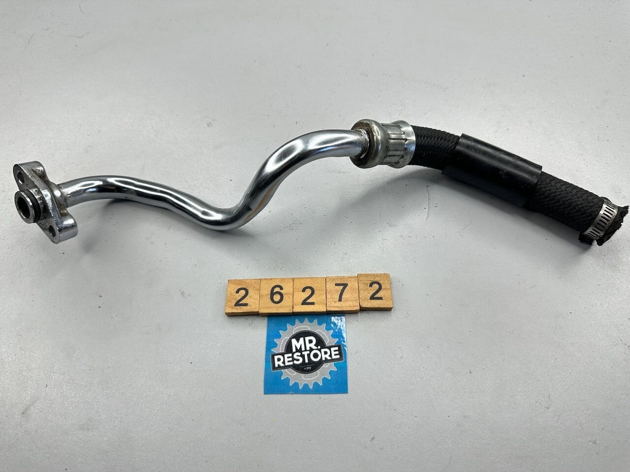Yamaha TRX850 TDM850 Chrome Oil Cooler Hose Line Pipe 1 - 4UN-13464-01