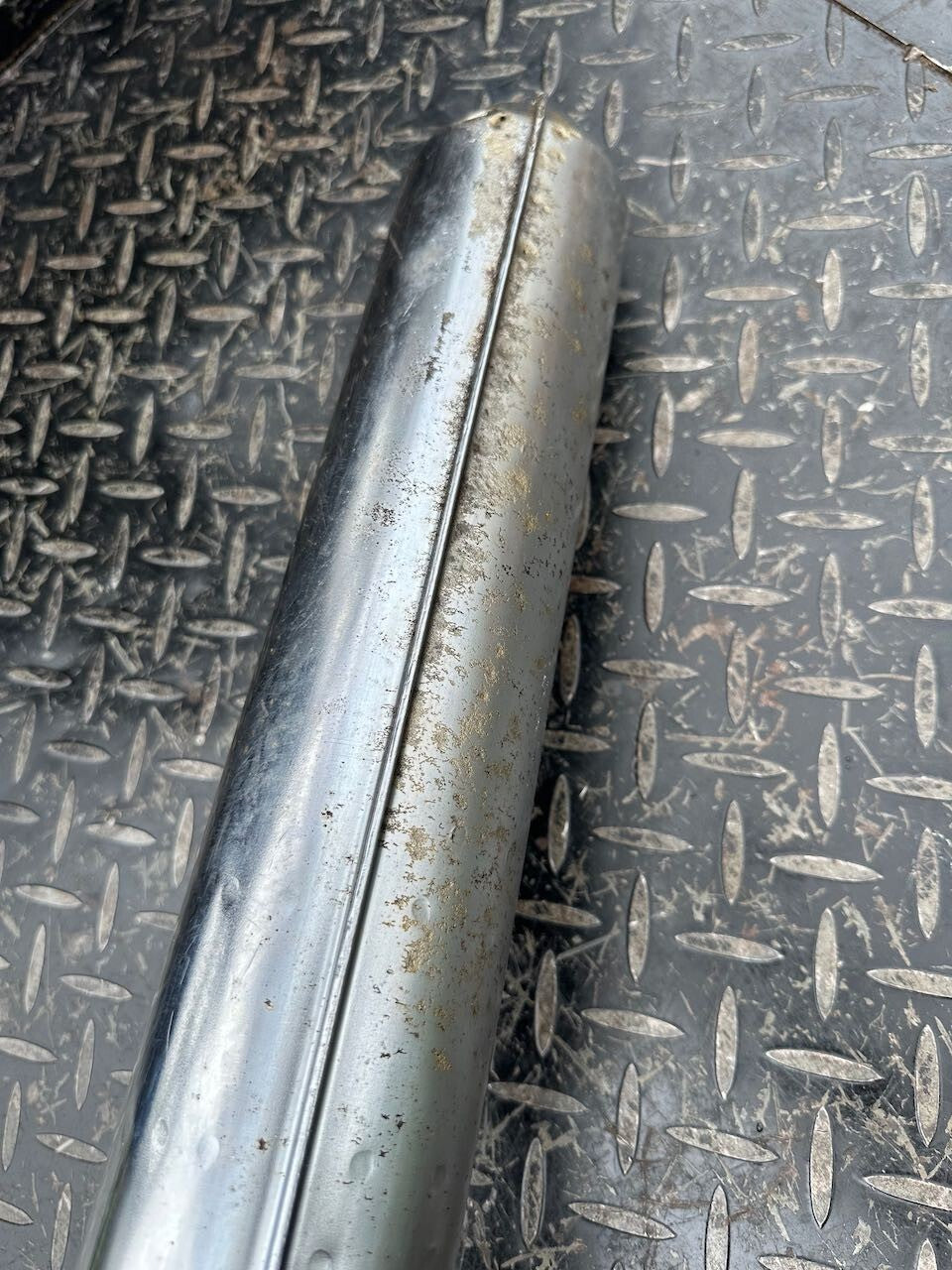 Suzuki GT250 L/H Exhaust Pipe Silencer Muffler & Baffle