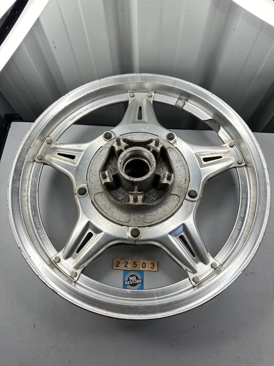 Honda Silver Rear Comstar Wheel Rim 18  x 2.15 (Jan 79)