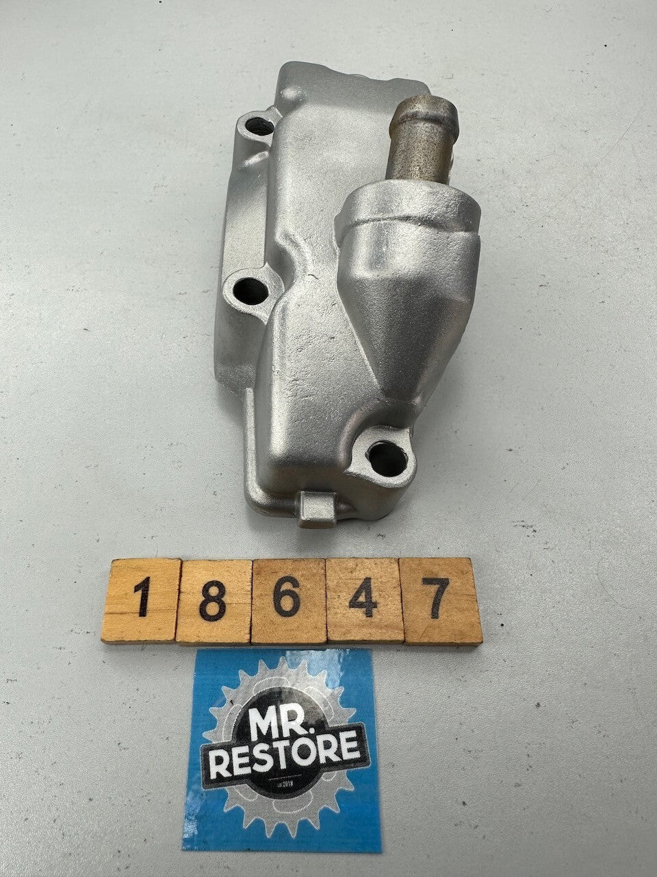 Honda XLV750R Cam Chain Breather Cover B - Vapour Blasted