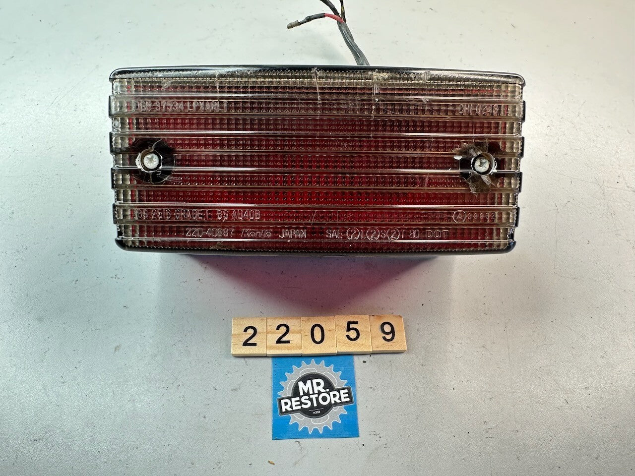 Kawasaki GT550 Z550 ER250 Z750 ZX550 GPZ550 OEM Taillight & Lens (tested)