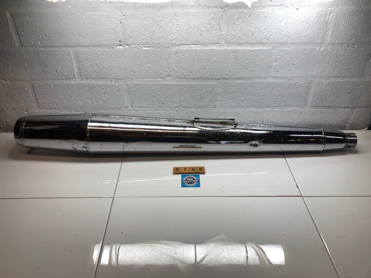 Triumph 1970's T140 Silencer Muffler Exhaust Pipe