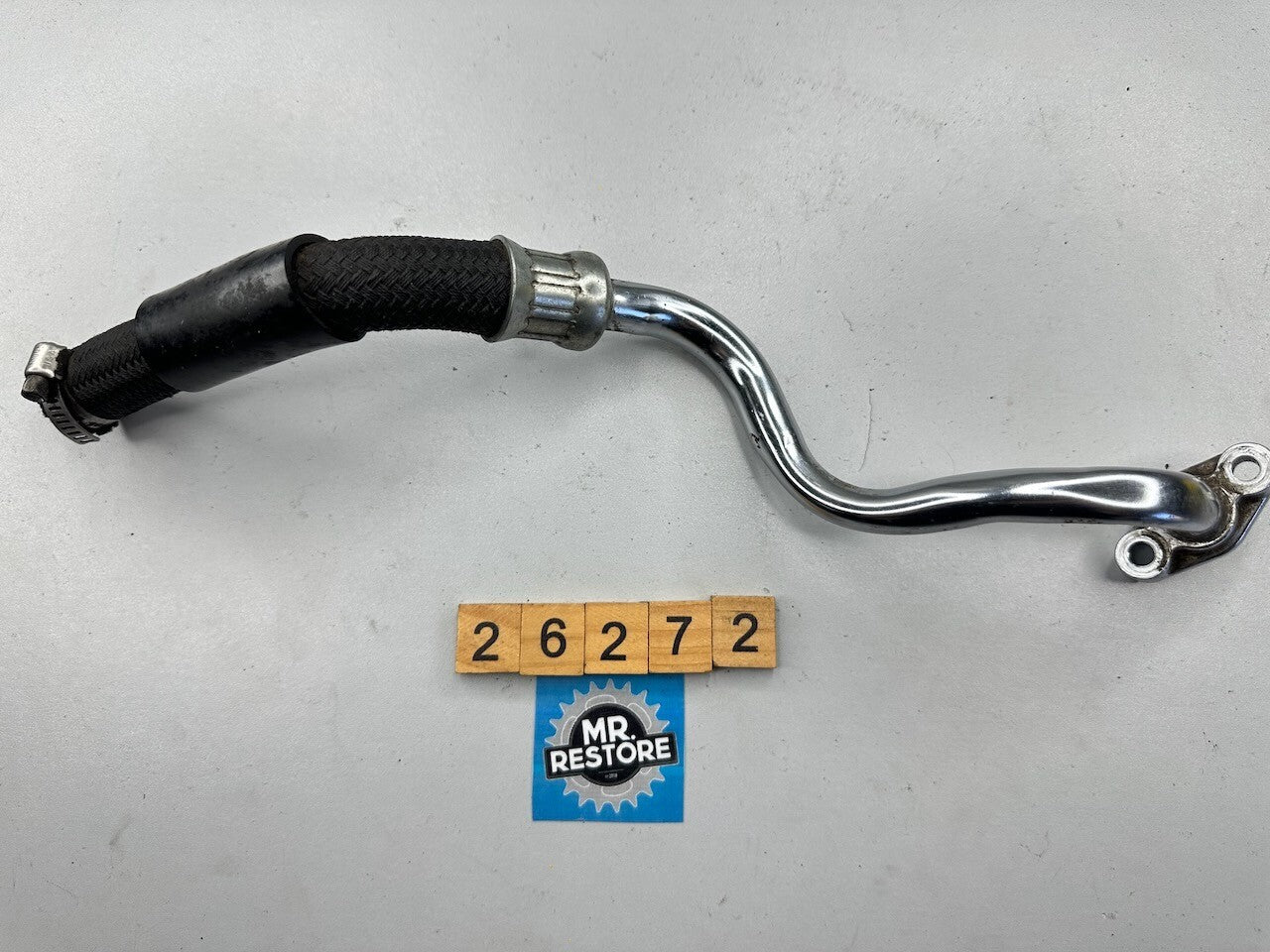 Yamaha TRX850 TDM850 Chrome Oil Cooler Hose Line Pipe 1 - 4UN-13464-01