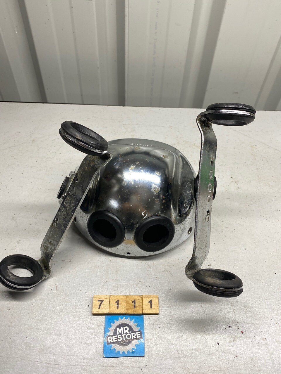 Suzuki GN250 GN400 Chrome Headlight Bowl & Brackets OEM