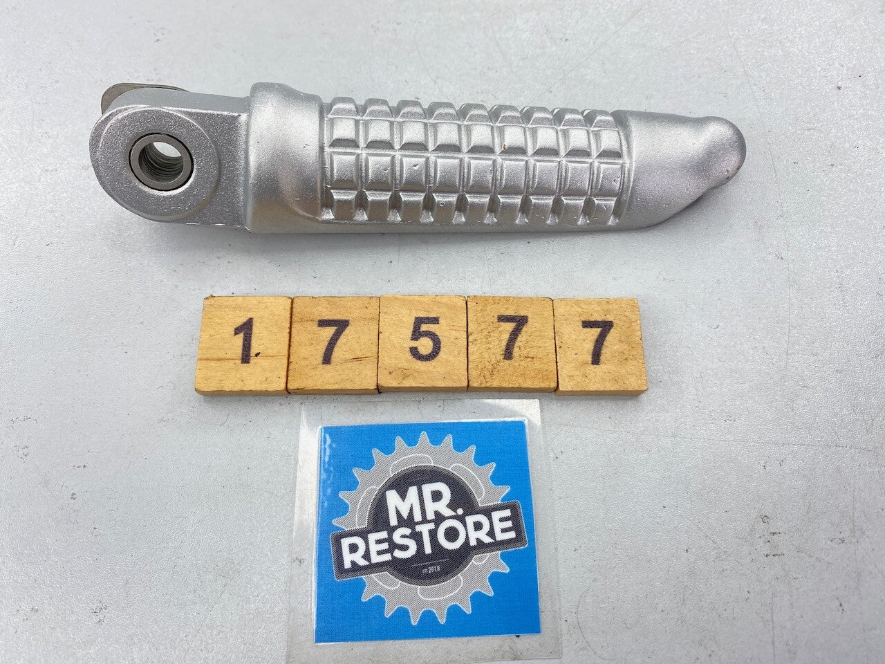 Suzuki RG500 RG400 OEM L/H Riders Footrest Peg - Vapour Blasted - 43502-04A00