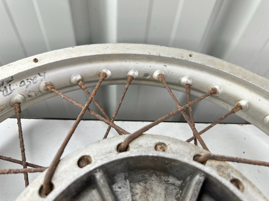 Kawasaki Vintage Motorcycle Dirt Rear Wheel (K250 F-II ?) OEM D.I.D 18x1.85