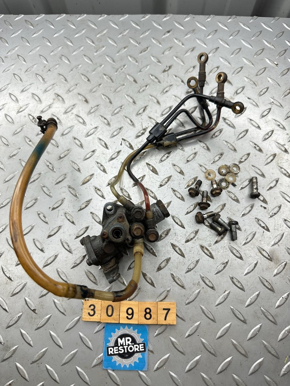 Suzuki GT250 73-77 Oil Pump with Pipes and Banjo Bolts