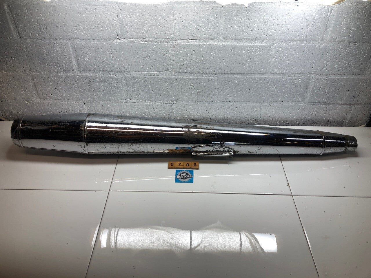 Triumph 1970's T140 Silencer Muffler Exhaust Pipe