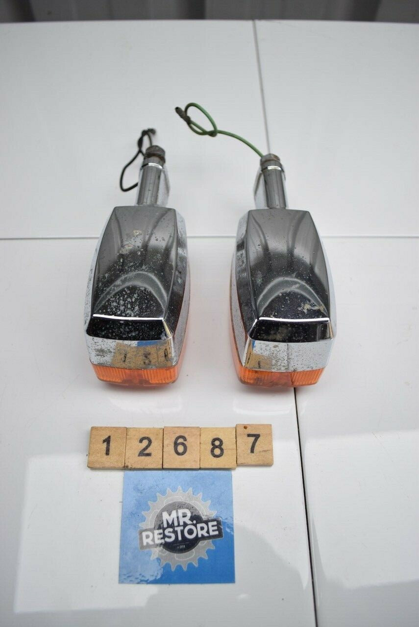 Suzuki Classic Vintage Motorcycle Tokai Denso OEM Pair of Indicators - 35600-11