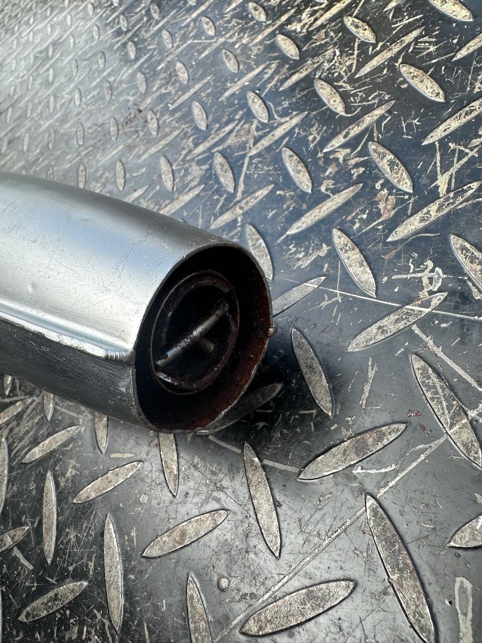 Suzuki T250 L/H Exhaust Pipe Silencer Muffler & Baffle