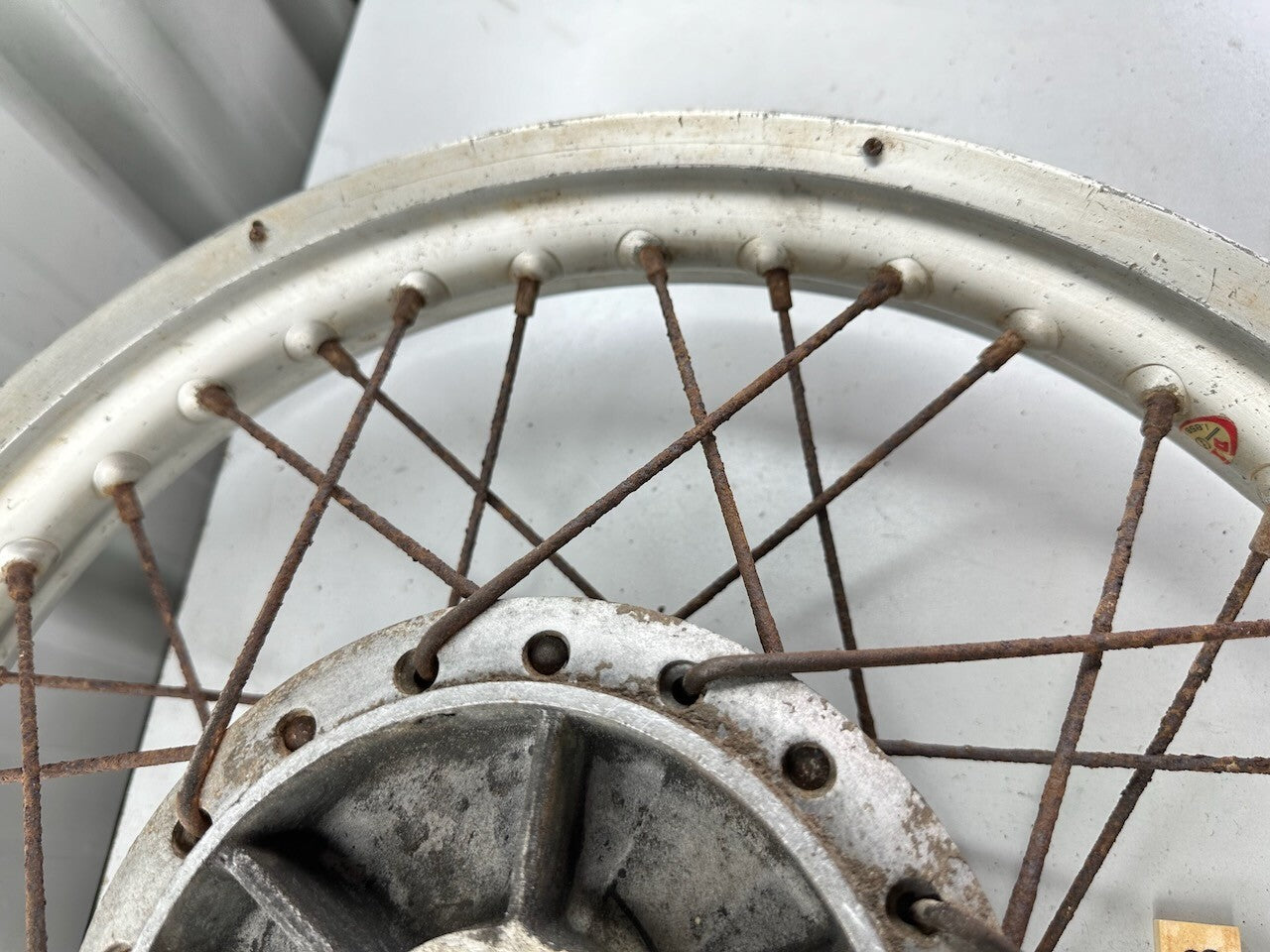Kawasaki Vintage Motorcycle Dirt Rear Wheel (K250 F-II ?) OEM D.I.D 18x1.85